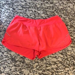 Pink Champion athletic running shorts